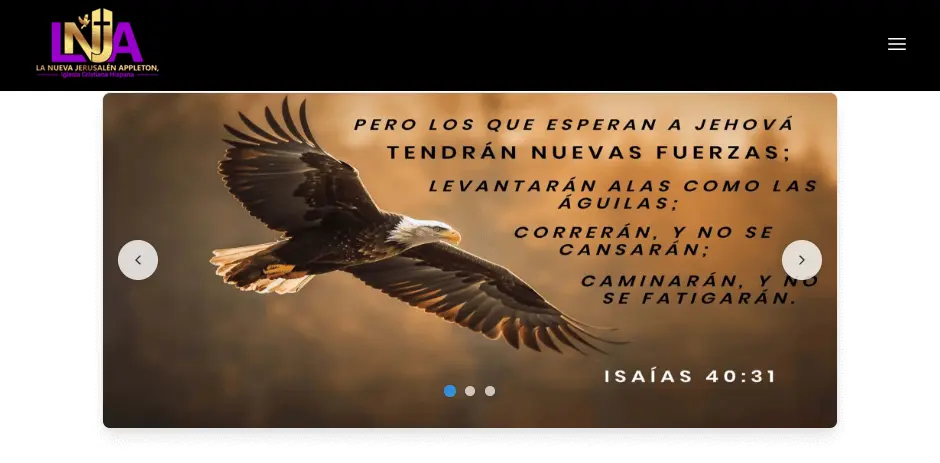Nueva Jerusalen Appleton WI Church website screenshot